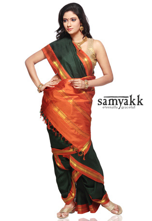 Tamil saree sale wearing style